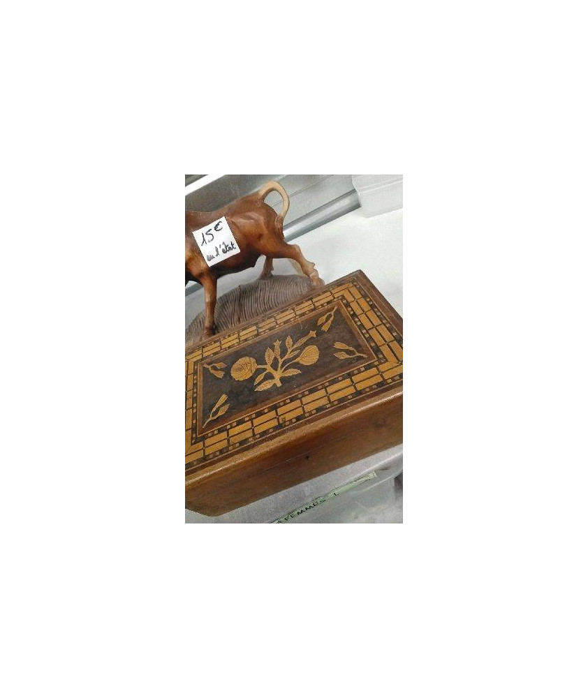 BOITE BOIS MARQUETEE 