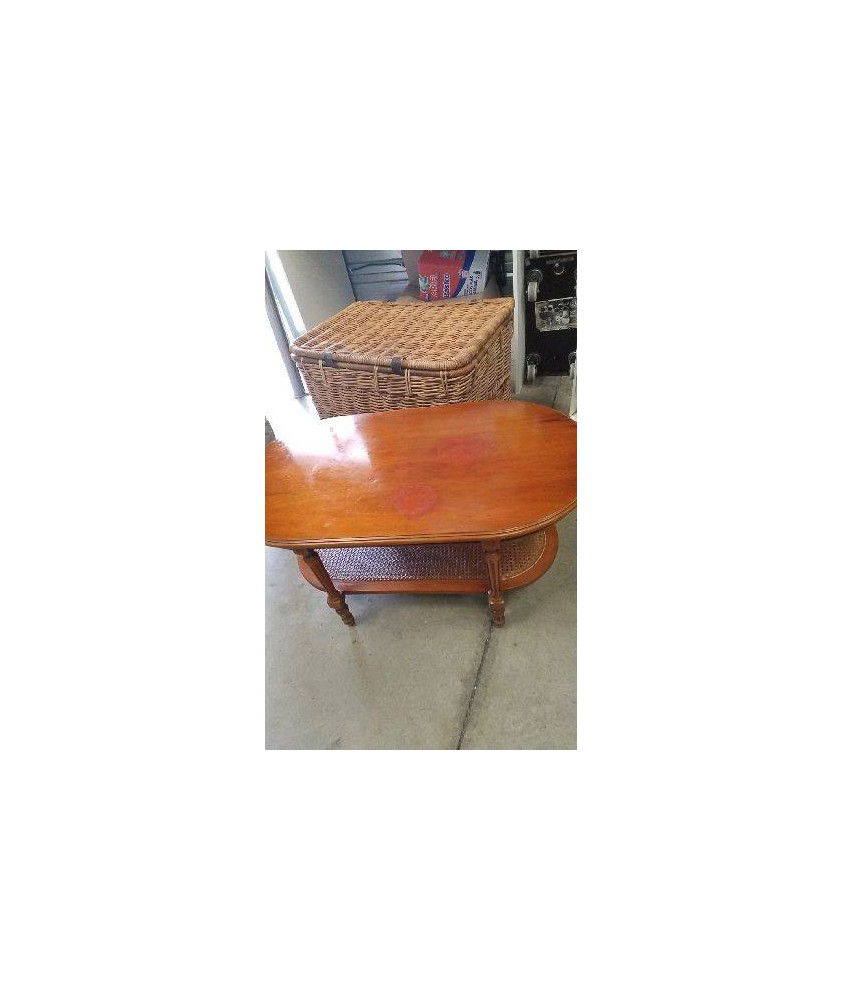 TABLE BASSE MERISIER CANNEE - EN L’ETAT