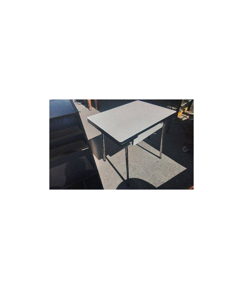 TABLE FORMICA 2 RALLONGES 1 TIROIR 
