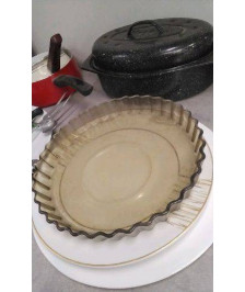 PLAT TARTE VERRE FUME 