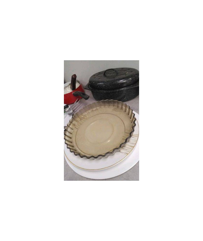 PLAT TARTE VERRE FUME 