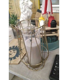 DECO BOUGEOIR DORE + BOUGIE 