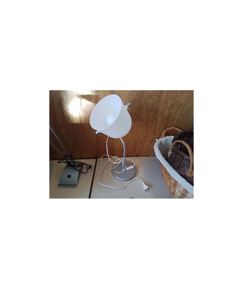 LAMPE DE BUREAU BLANCHE ET GRISE 