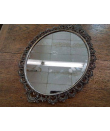 MIROIR EN LAITON STYLE ROCOCO