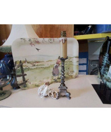 PIED DE LAMPE EN ETAIN