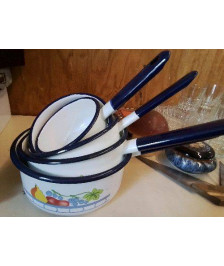 LOT DE 5 CASSEROLE ÉMAILLÉE 