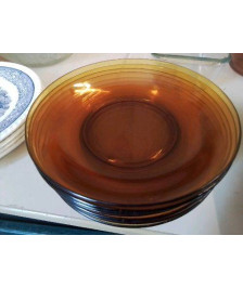 LOT DE 7 ASSIETTES CREUSES ANNEE 70 