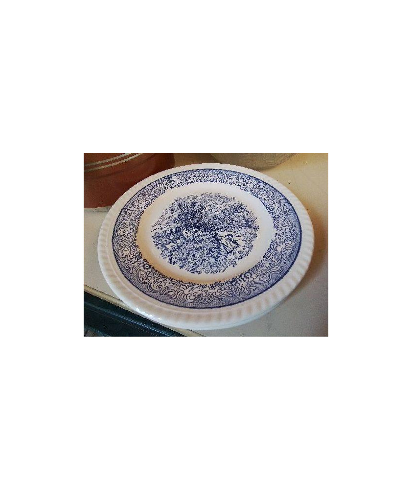 LOT DE 4 ASSIETTES EN PORCELAINE 