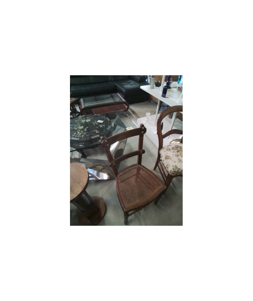 CHAISE BOIS CANNÉE 2 BARREAUX 