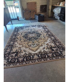 TAPIS LAINE MARRON BEIGE 225X150CM