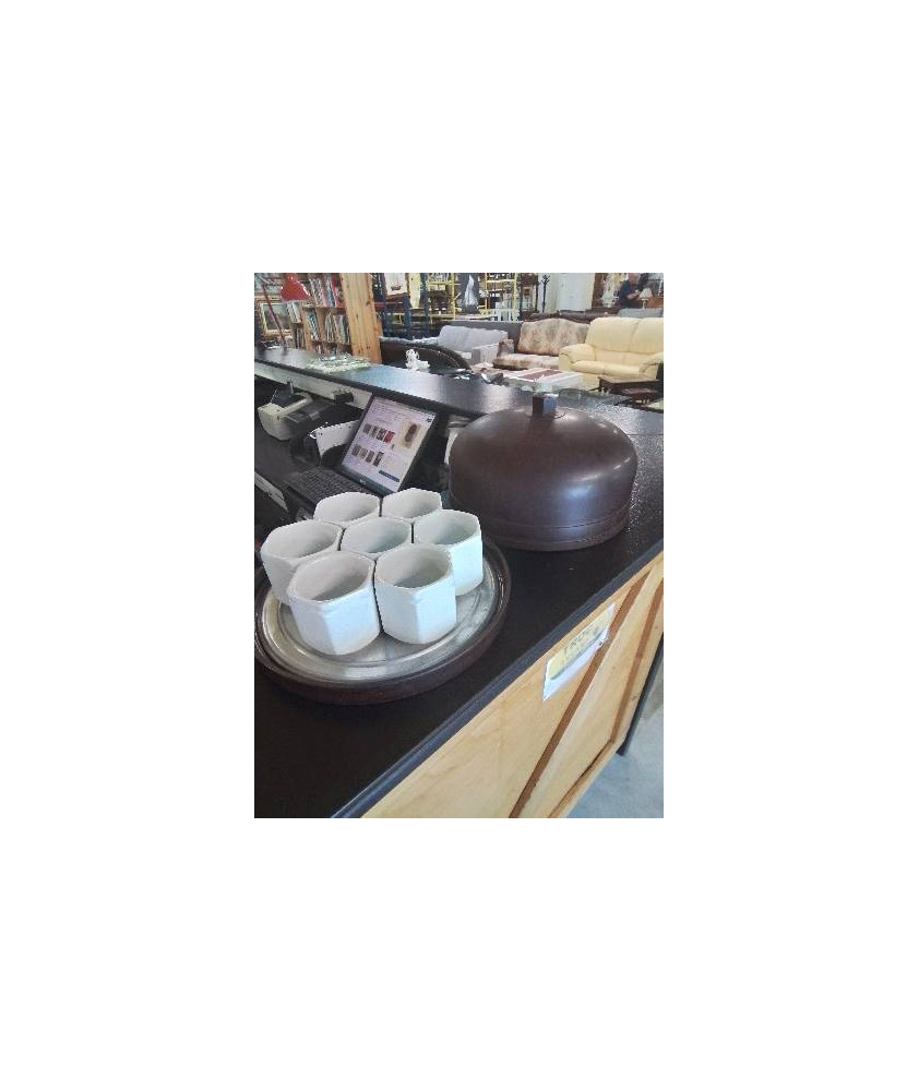 YAOURTIÈRE YALACTA BAKELITE ALU ET PORCELAINE ANNÉES 50