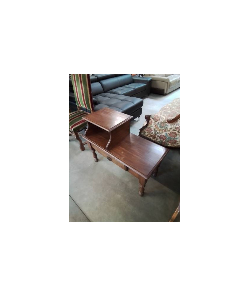 MEUBLE BOIS 1 NICHE 1 TIROIR PIEDS TOURNÉS 