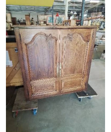 BUFFET 2 PORTES BOIS MOULURÉ STYLE RÉGENCE 