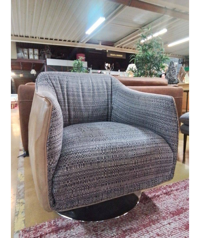 FAUTEUIL PIVOTANT TISSU