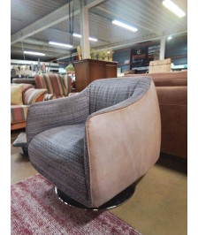 FAUTEUIL PIVOTANT TISSU