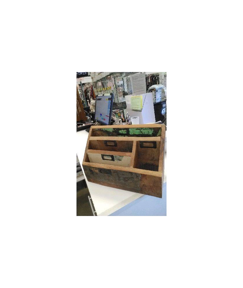 RANGEMENT BUREAU  LETTRES - BOIS