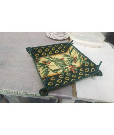 CORBEILLE TISSU CARREE 