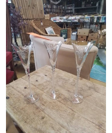 LOT DE 3 VERRE POSTAINIERS HUTOIS H30
