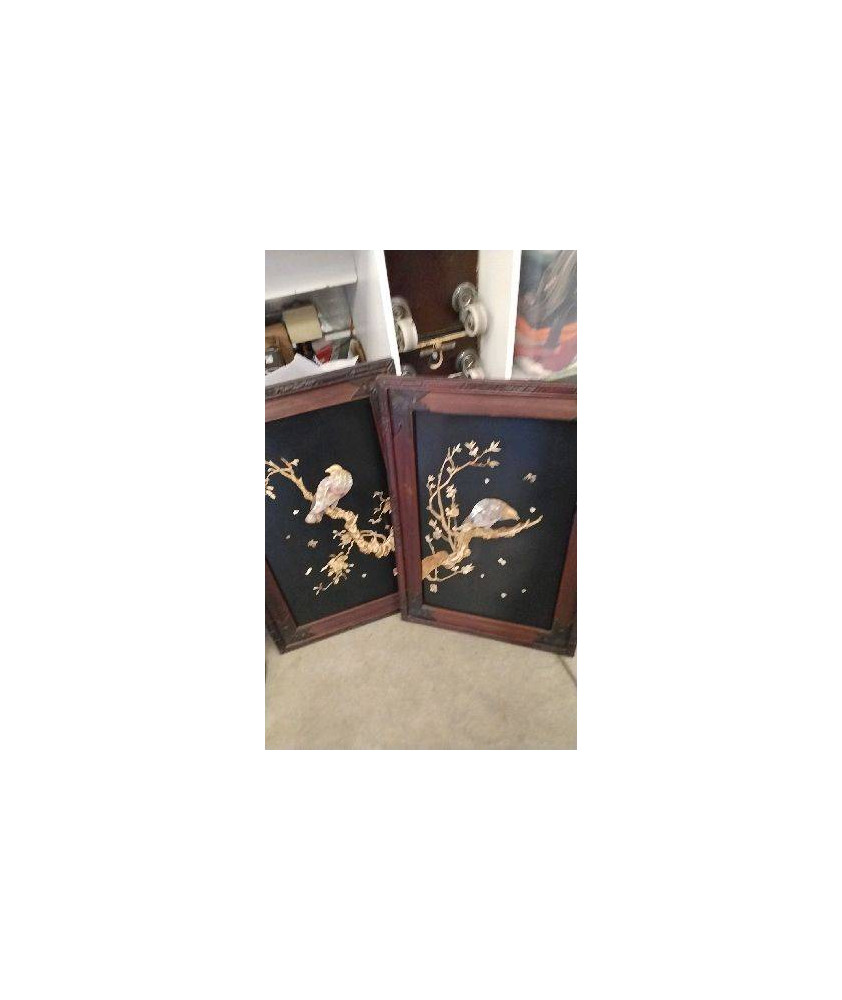 DECO CADRE PANNEAU BOIS / LAQUE - ASIATIQUE 