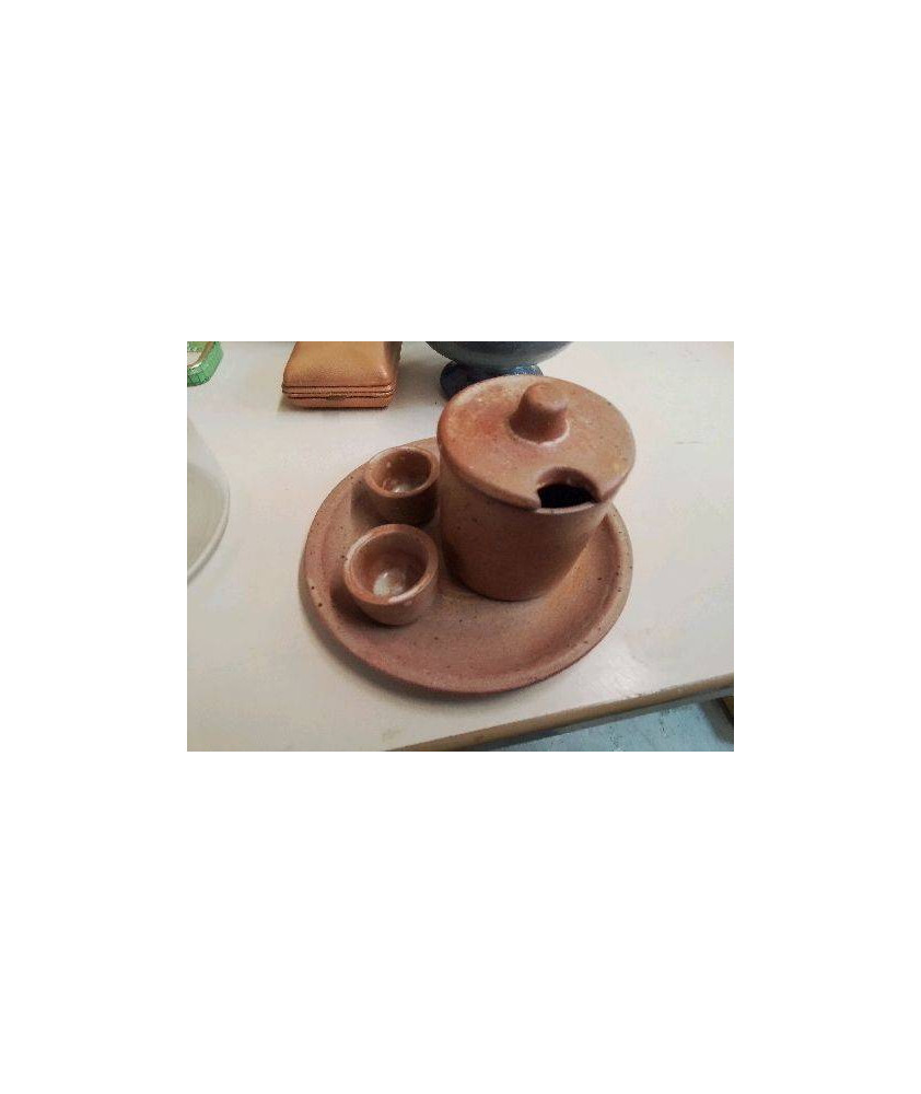 ENSEMBLE A CONDIMENTS EN GRES 