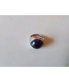 BAGUE EN ARGENT 926 SERTIE D’UNE AMÉTHYSTE 