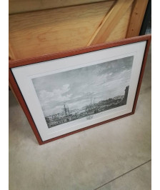 GRAVURE VUE DU PORT DIEPPE