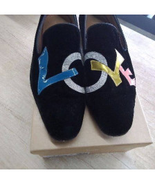 MOCASSINS EN VELOURS DANDYLOVE CHRISTIAN LOUBOUTIN TAILLE 43