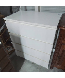 COMMODE 4 TIROIRS BLANCHE