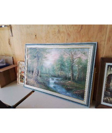 GRAND TABLEAU PAYSAGE FORÊT 
