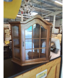 VITRINE MURAL CHANTOURNÉ BOIS 