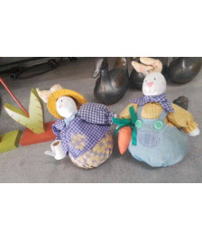 DECO LAPIN FERMIER - TISSU