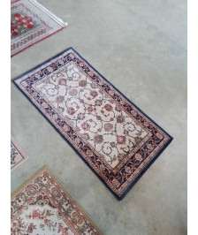 TAPIS LAINE ECRU BLEU ROUGE 120X60CM
