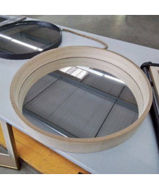 MIROIR ROND BOIS CLAIR