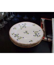 LOT 5 ASSIETTES À DESSERT MOTIF FLORAL 