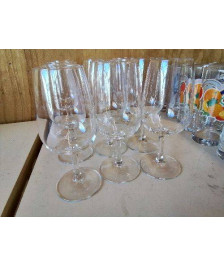 LOT DE 6 VERRES A PIED 