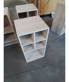 ÉTAGÈRE BOIS CLAIR 5 NICHES 