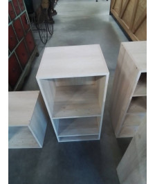 ÉTAGÈRE BOIS CLAIR 3 NICHES