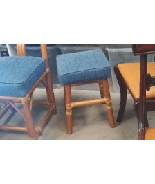 TABOURET ROTIN TISSU - MAUGRION FRANCE