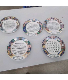 5 ASSIETTES CHANSONS DE FRANCE SARREGUEMINES 