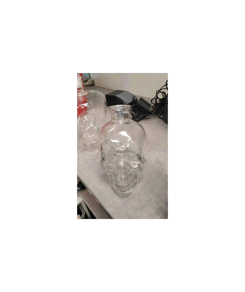 BOUTEILLE TETE DE MORT VERRE