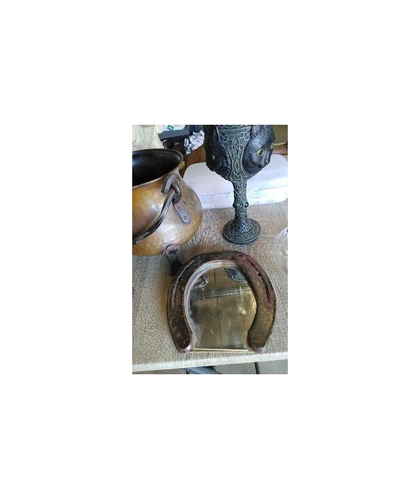DECO MIROIR FER A CHEVAL 