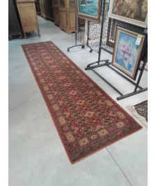 TAPIS LAINE CHEMIN   ROUGE VERT NOIR 350X86CM
