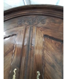 ARMOIRE RÉGENCE MOULUREE LINGERE ET PENDERIE 2 PORTES 