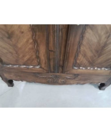 ARMOIRE RÉGENCE MOULUREE LINGERE ET PENDERIE 2 PORTES 