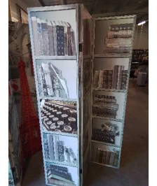 PARAVENT 3 FEUILLES DÉCOR AUX LIVRES 