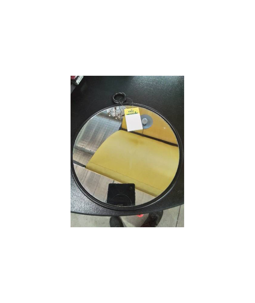 MIROIR ROND FER FORGÉ NOIR