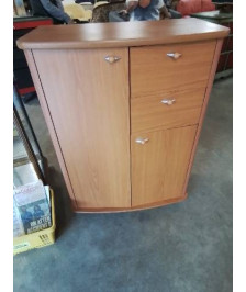 BUFFET BOIS CLAIR 2 PORTES 2 TIROIRS 