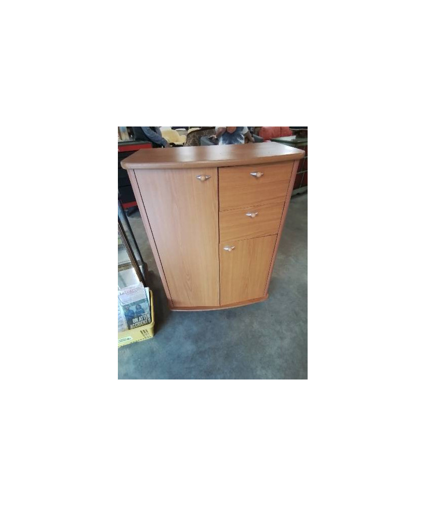 BUFFET BOIS CLAIR 2 PORTES 2 TIROIRS 