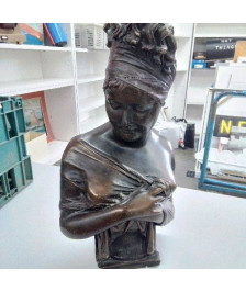 BUSTE PLATRE PATINE BRONZE