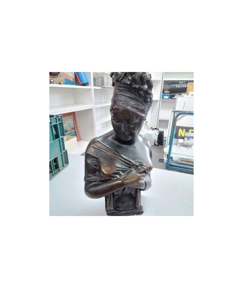 BUSTE PLATRE PATINE BRONZE